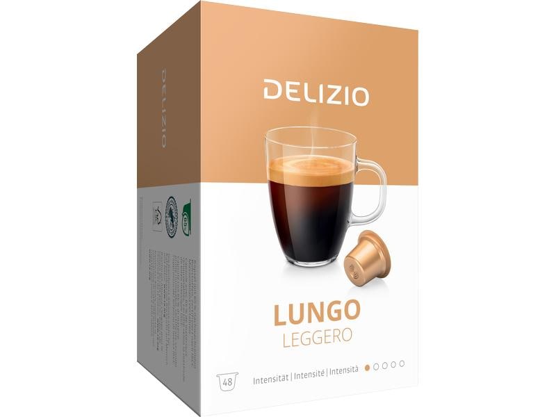 Delizio Kaffeekapseln Lungo Leggero 48 Stück Kunststoffkapseln für das Delizio-System