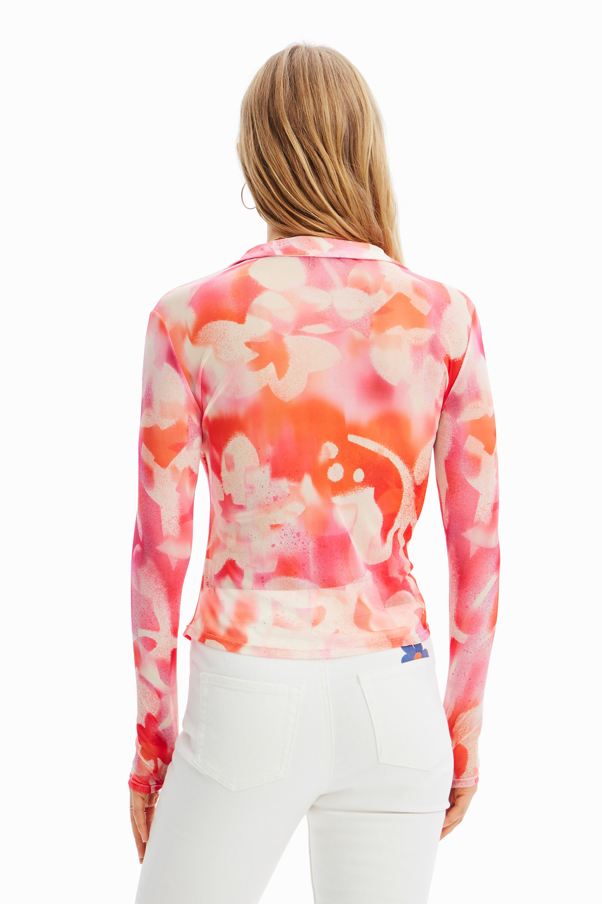 Chemise tulle fleur