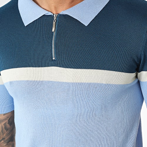 Polo Manches Courtes Bleu Clair