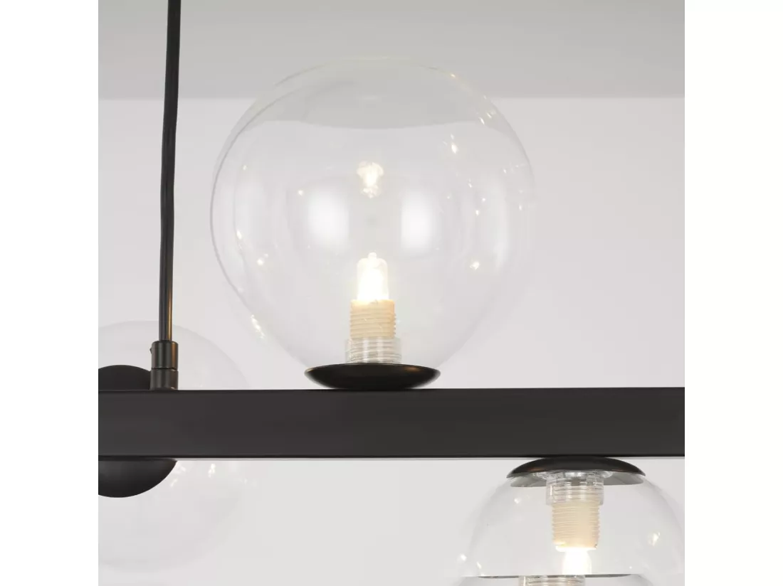 NETTLIFE Suspension table à manger lampe suspendue salon suspendu G9 suspension 8 ampoules verre moderne