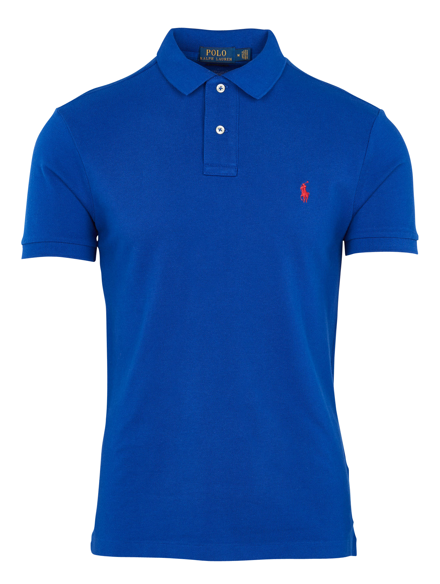 Polo slim-fit en coton piqué | Bleu