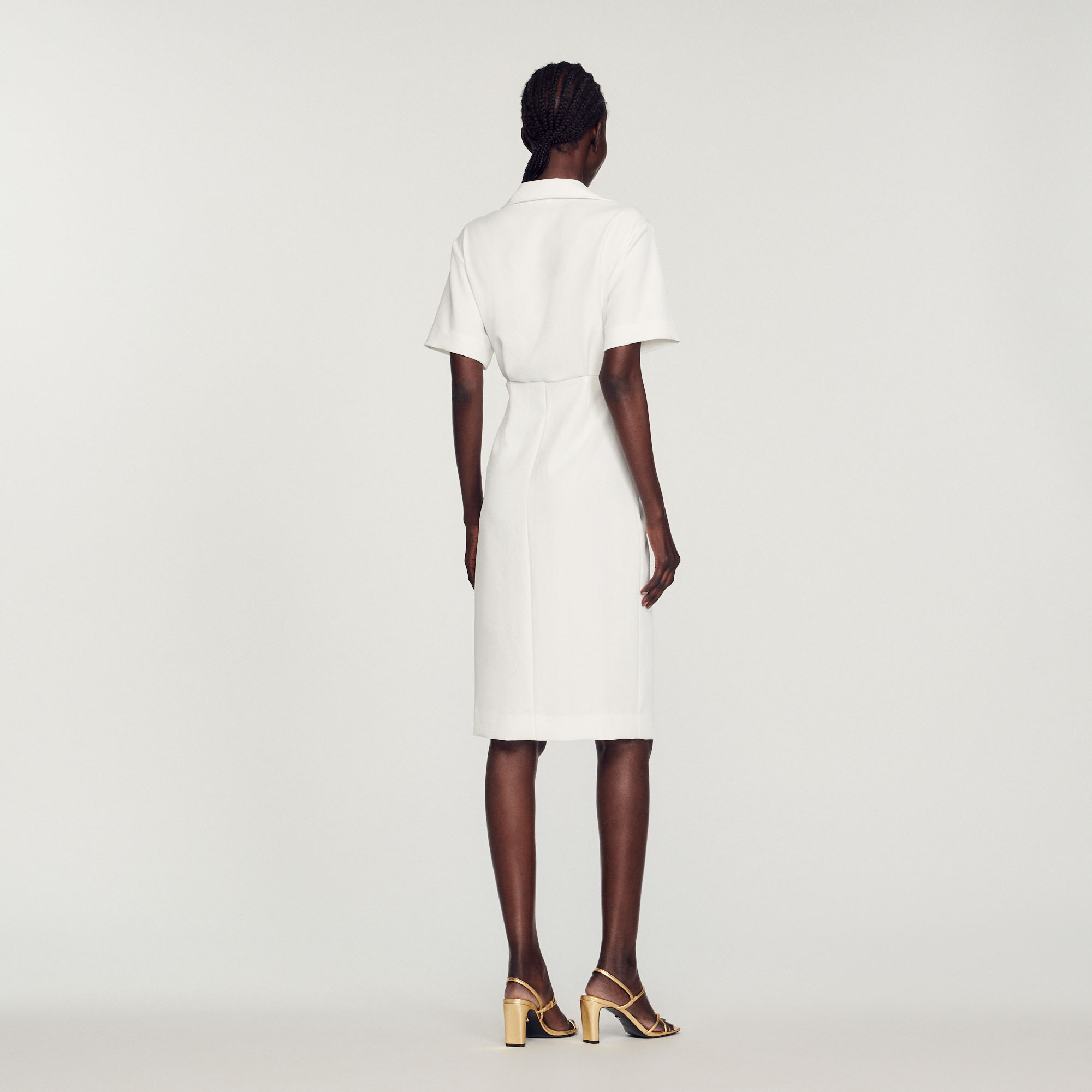 Robe midi boutonnee