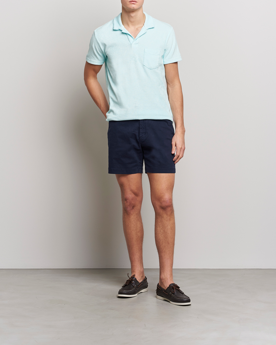 Orlebar Brown Bulldog Cotton Stretch Twill Shorts Dark Navy