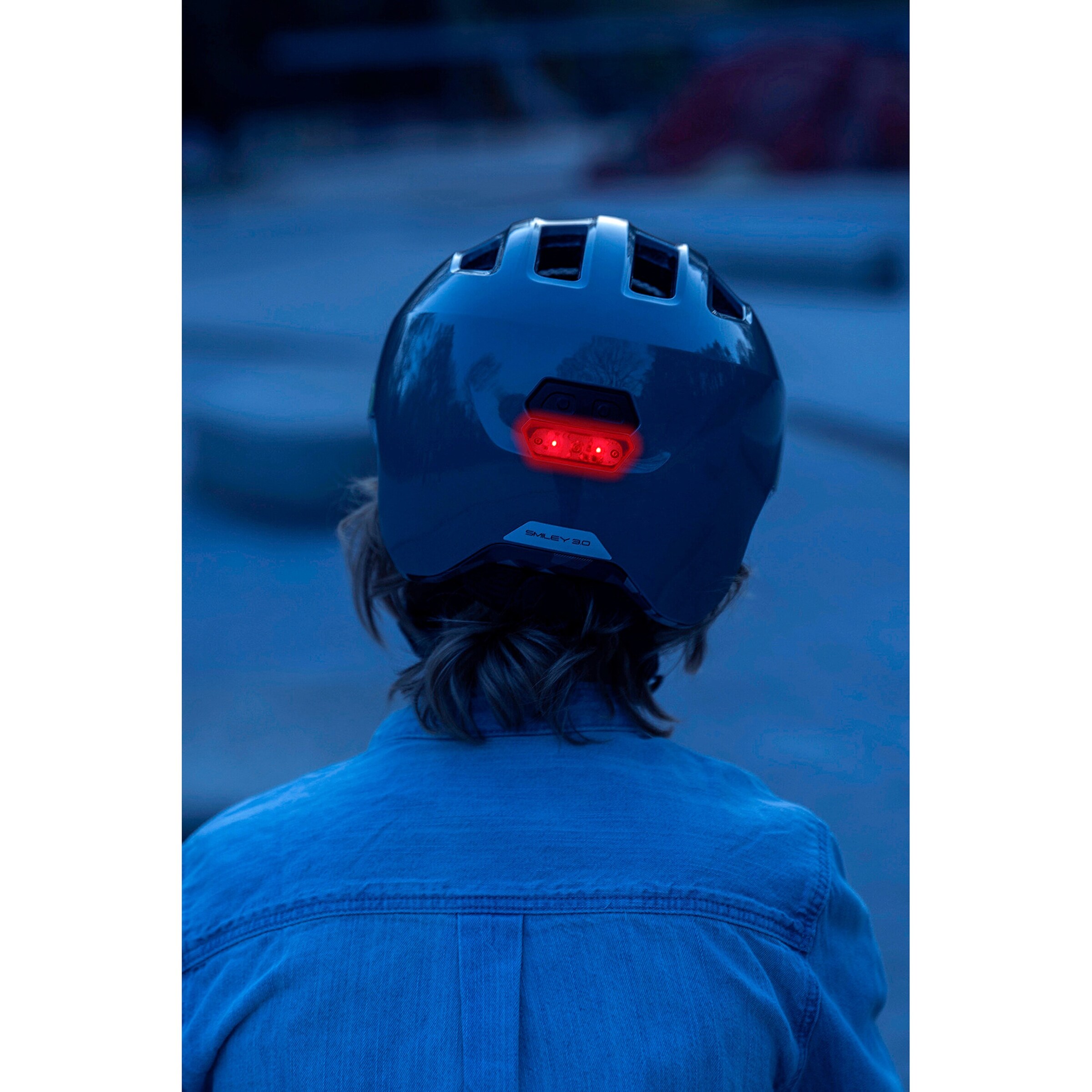ABUS Fahrradhelm Smiley 3.0 LED blue rainbow