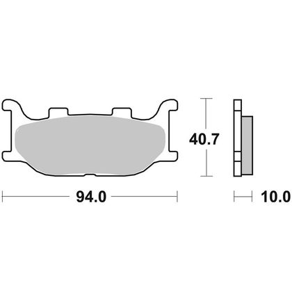 Plaquettes de freins SBS 691HS Sinter Métal Fritté avant