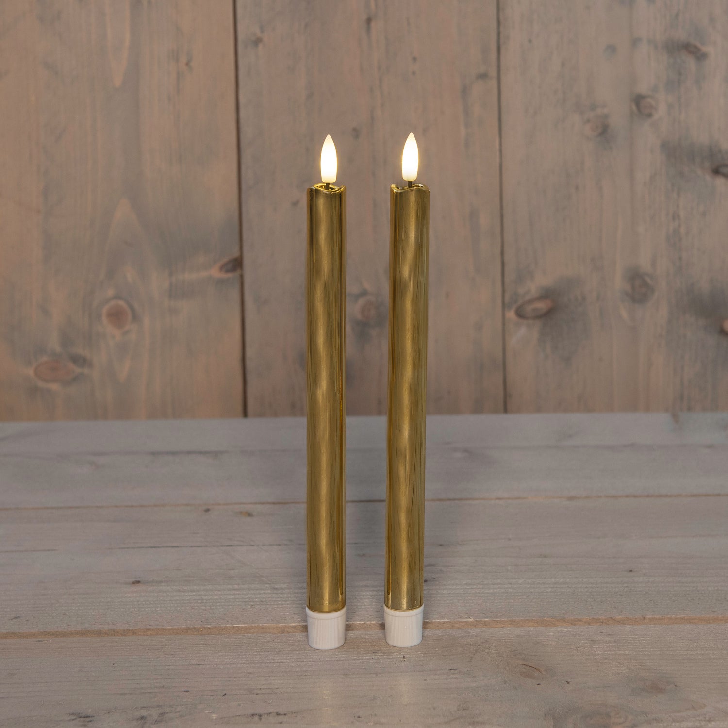 Anna's Collection LED dinerkaars Larni goud D 2,1 H 25 cm 2 stuks