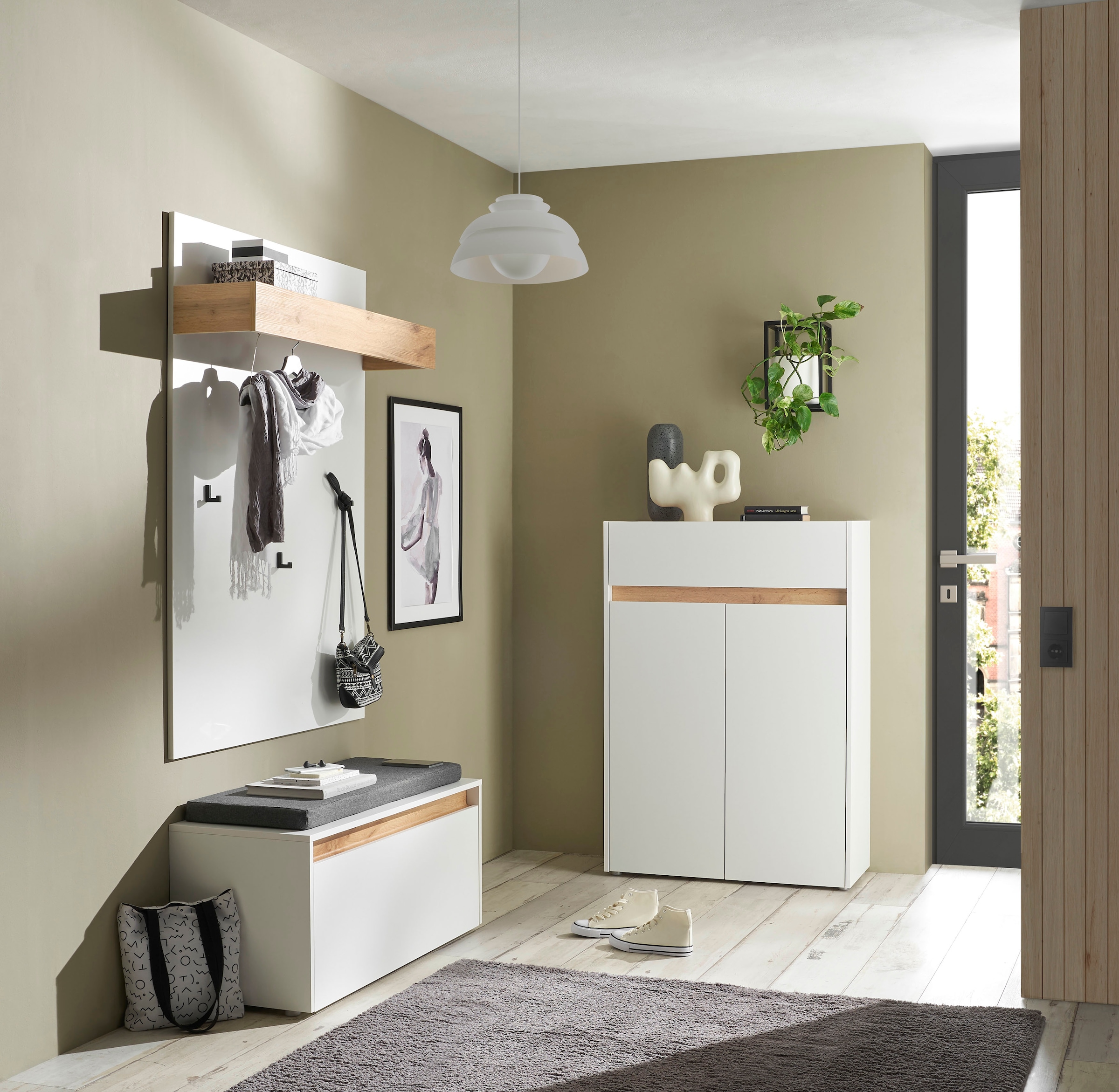 INOSIGN Garderoben-Set »City/Giron, moderne Garderobe, viel Stauraum, ca. 24 Schuhe« Set, 3 Stk. tlg.