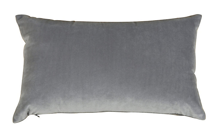 Coussin Velvet Valgreta 30x50 cm Gris claire