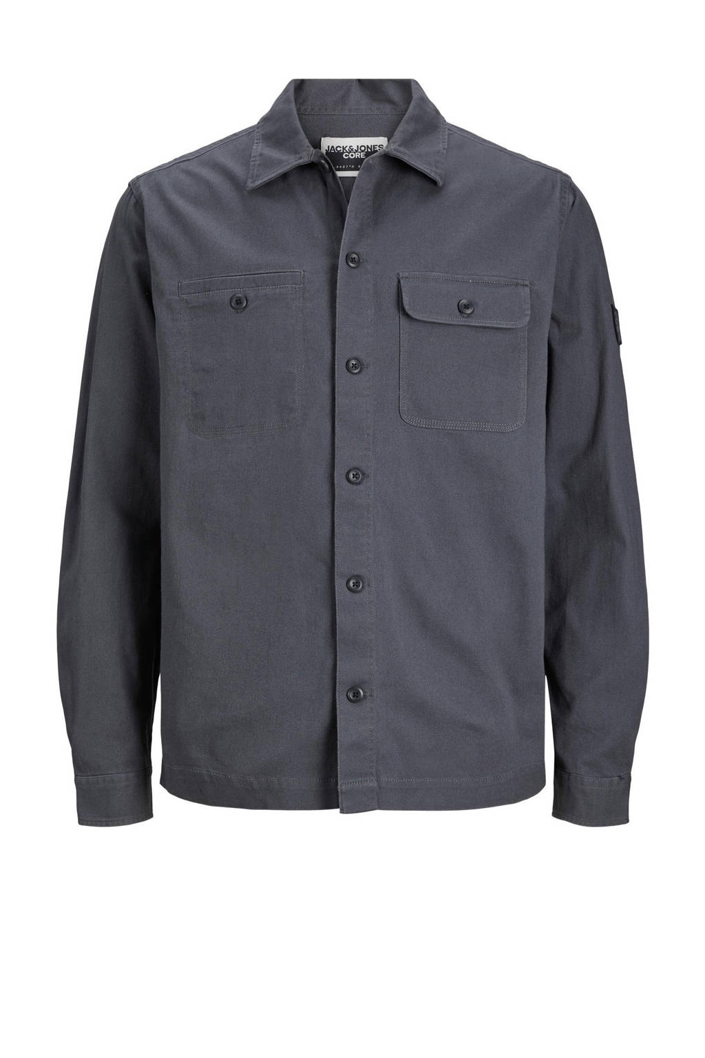 JACK & JONES overhemd JCOCLASSIC BEN donkergrijs