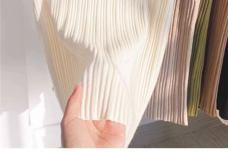LINSI - Tanktop met ronde hals en geribbelde boorden