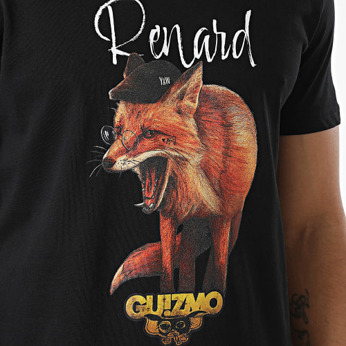 Tee Shirt Renard 1 Noir