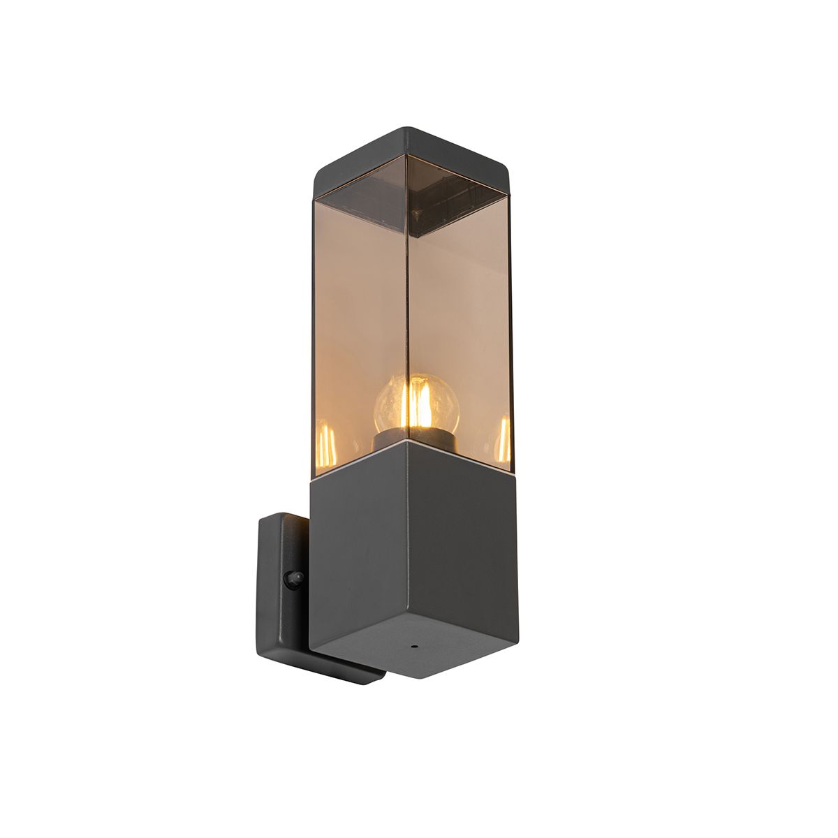 Moderne buiten wandlamp donkergrijs met smoke - Malios