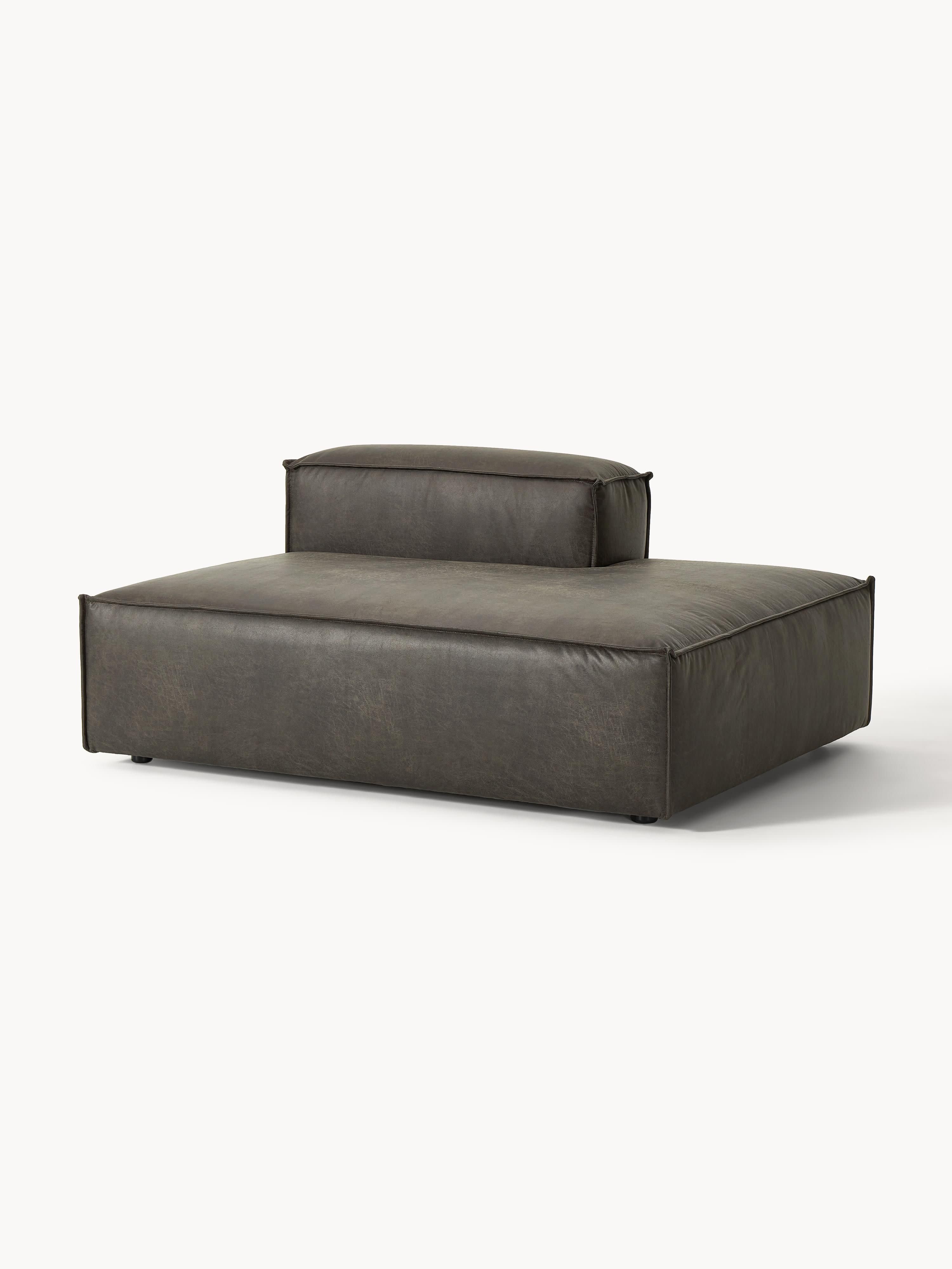 Chaise longue module Lennon van gerecycled leer