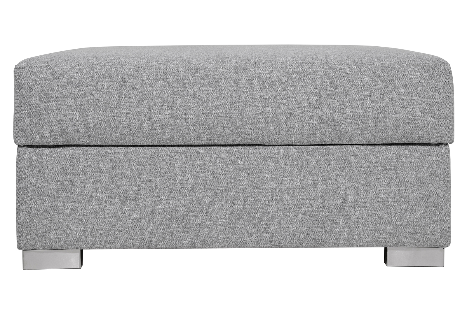 Modern Living pall Med oppbevaring. I tekstil Solid 3/1 lys grå.