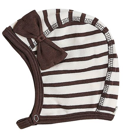 Racing Kids Babyhjelm - Chocoloate Brown/Eggshell m. Sl?jfe