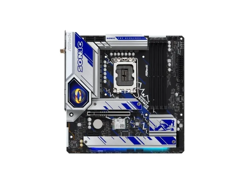 ASRock B760M PG Sonic WiFi - Bundkort - micro ATX - LGA1700 sokkel - B760 Chipset - USB-C 3.2 Gen2, USB 3.2 Gen 2, USB 3.2 Gen 1 - 2.5 Gigabit LAN, Wi-Fi 6E, Bluetooth - onboard grafik (CPU påkrævet) - HD Audio (8-kanaler)