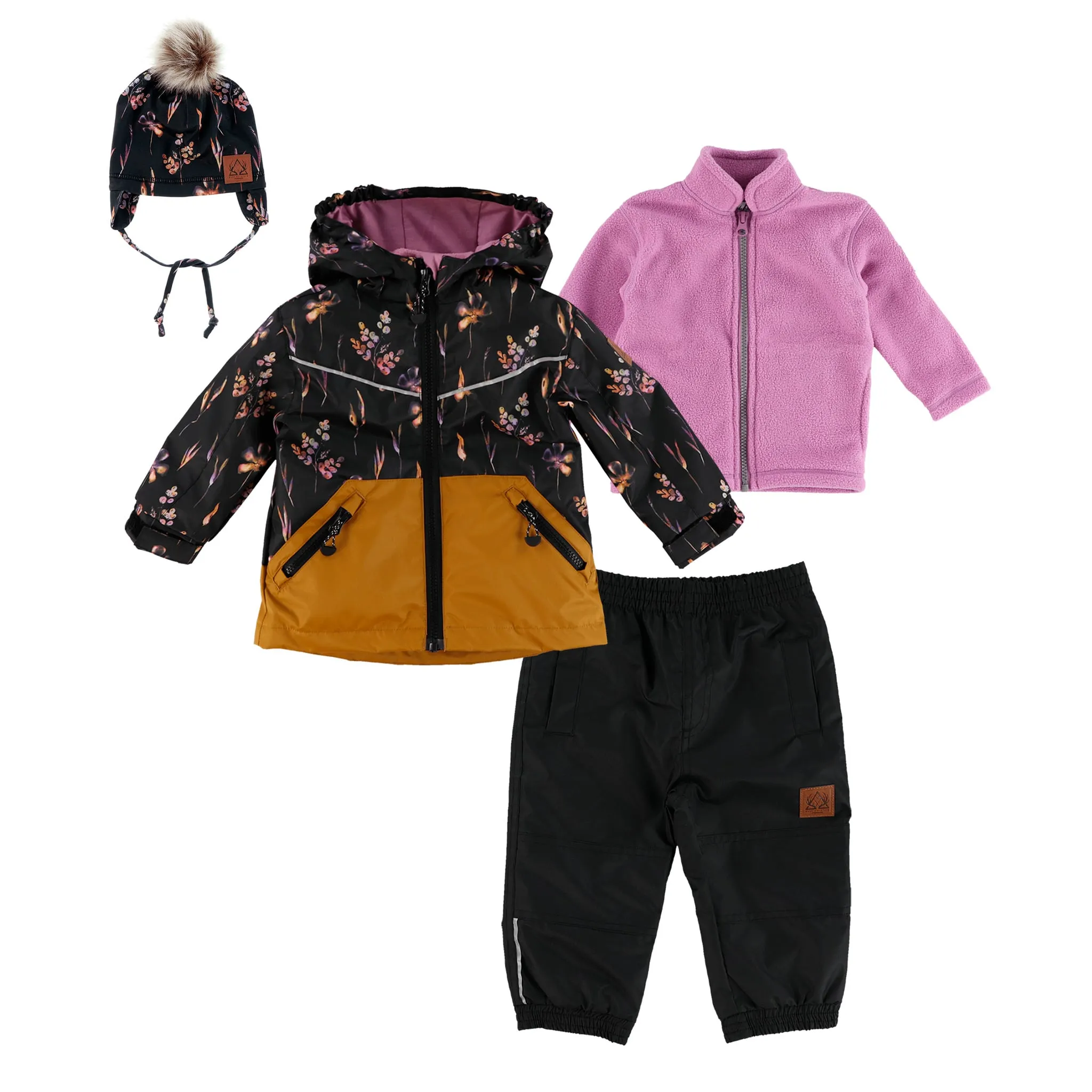 Deer Mountain Ensemble Extérieur 3-en-1 Anemones 12-24mois + Tuque