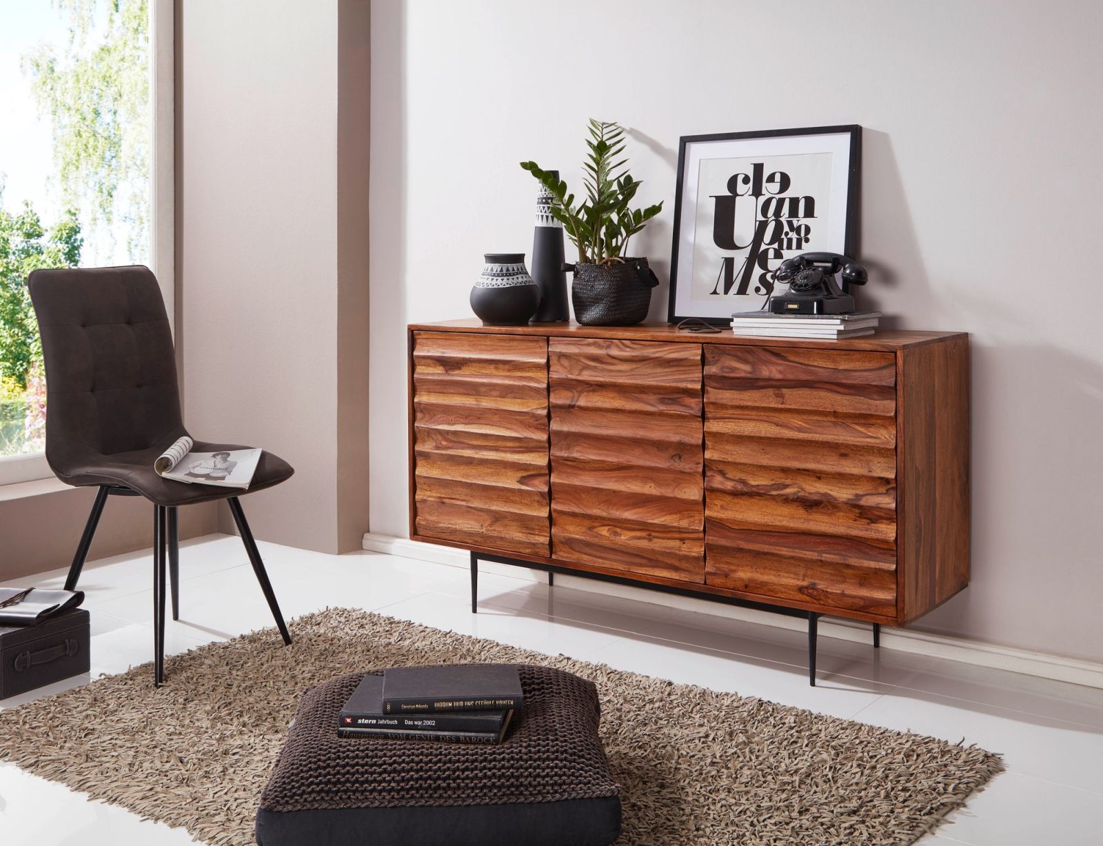 Sideboard - Sheesham Massivholz - 150 cm breit