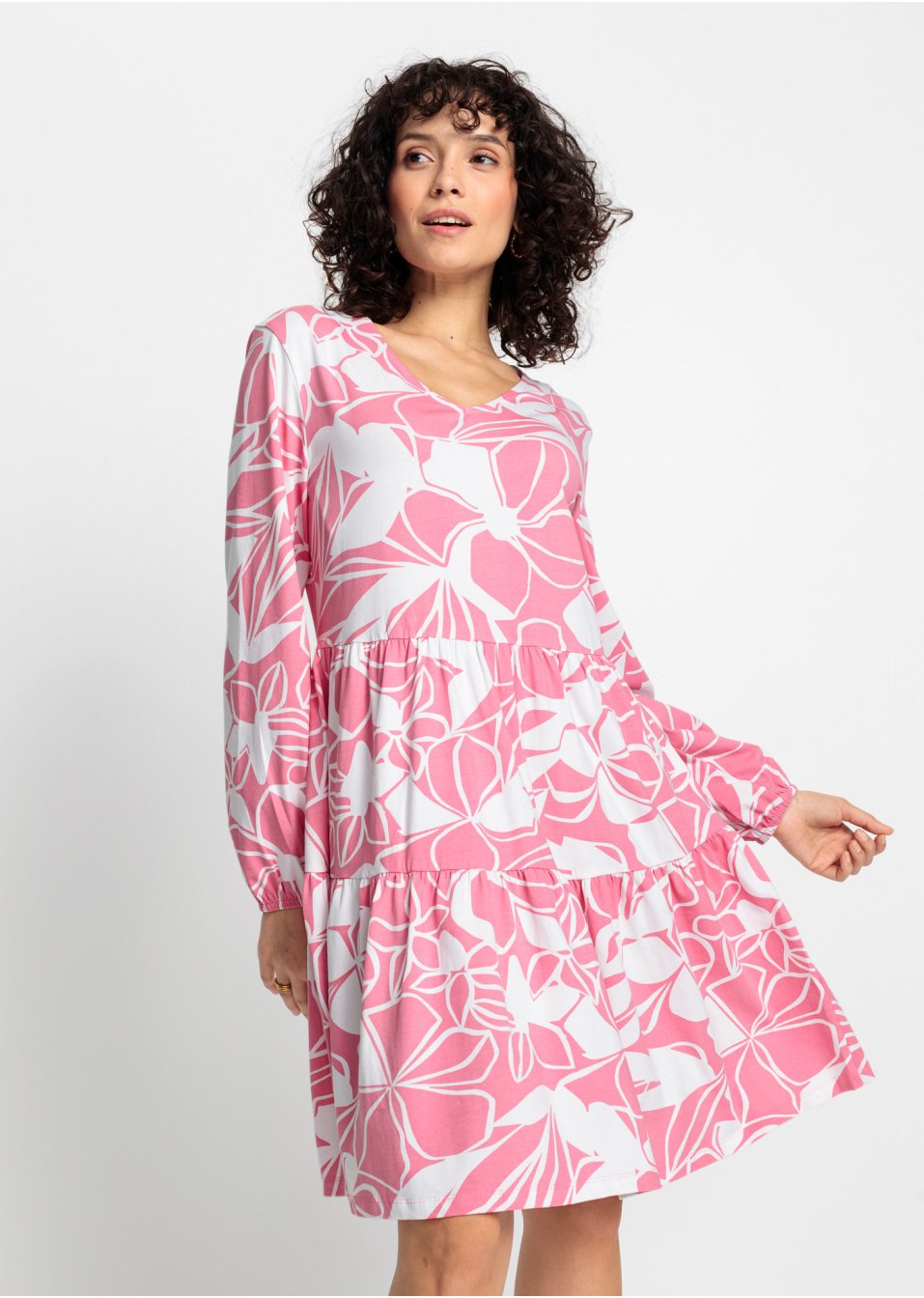Robe en jersey à fleurs