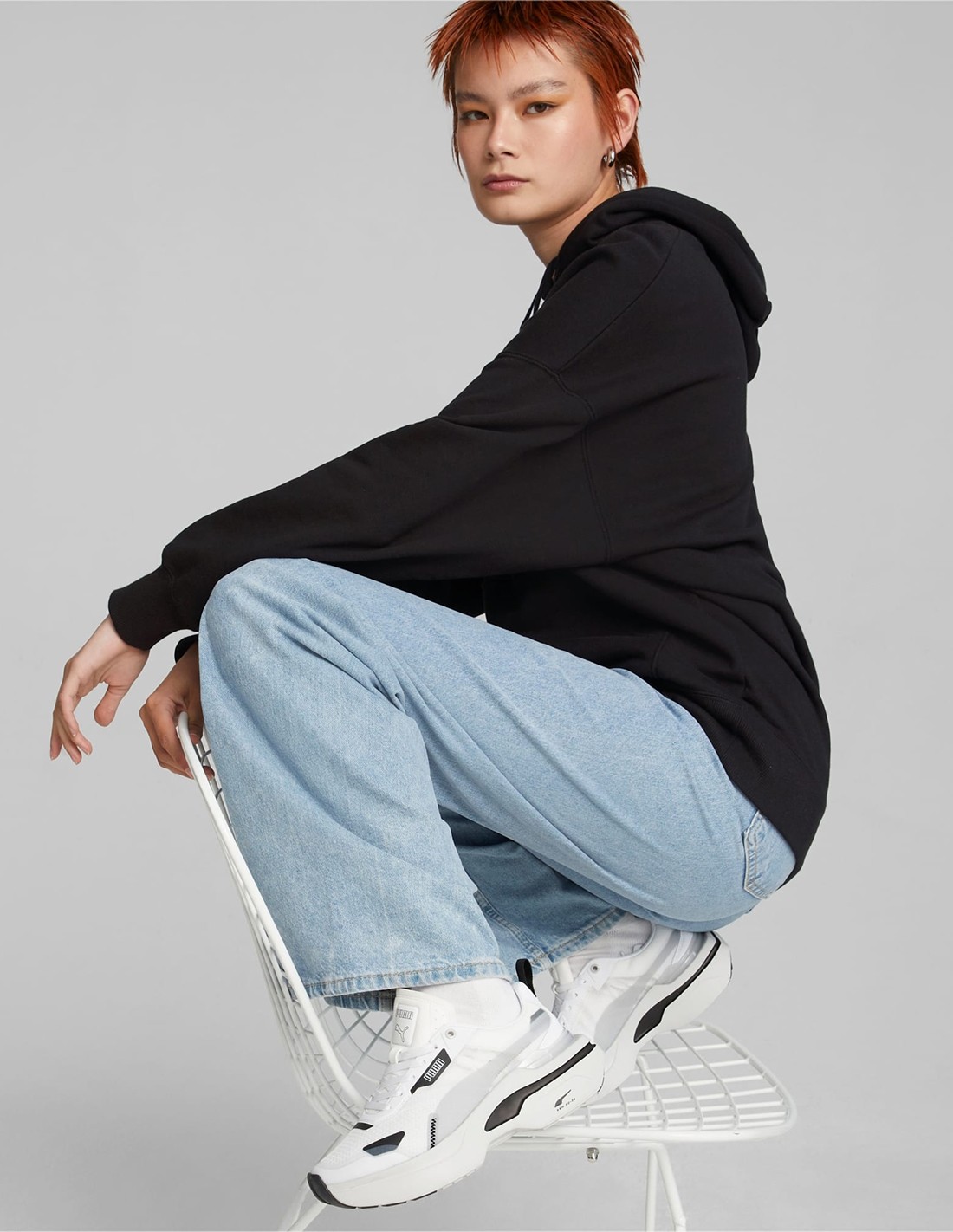 puma sneakers femme kosmo rider blanc/gris/transparent
