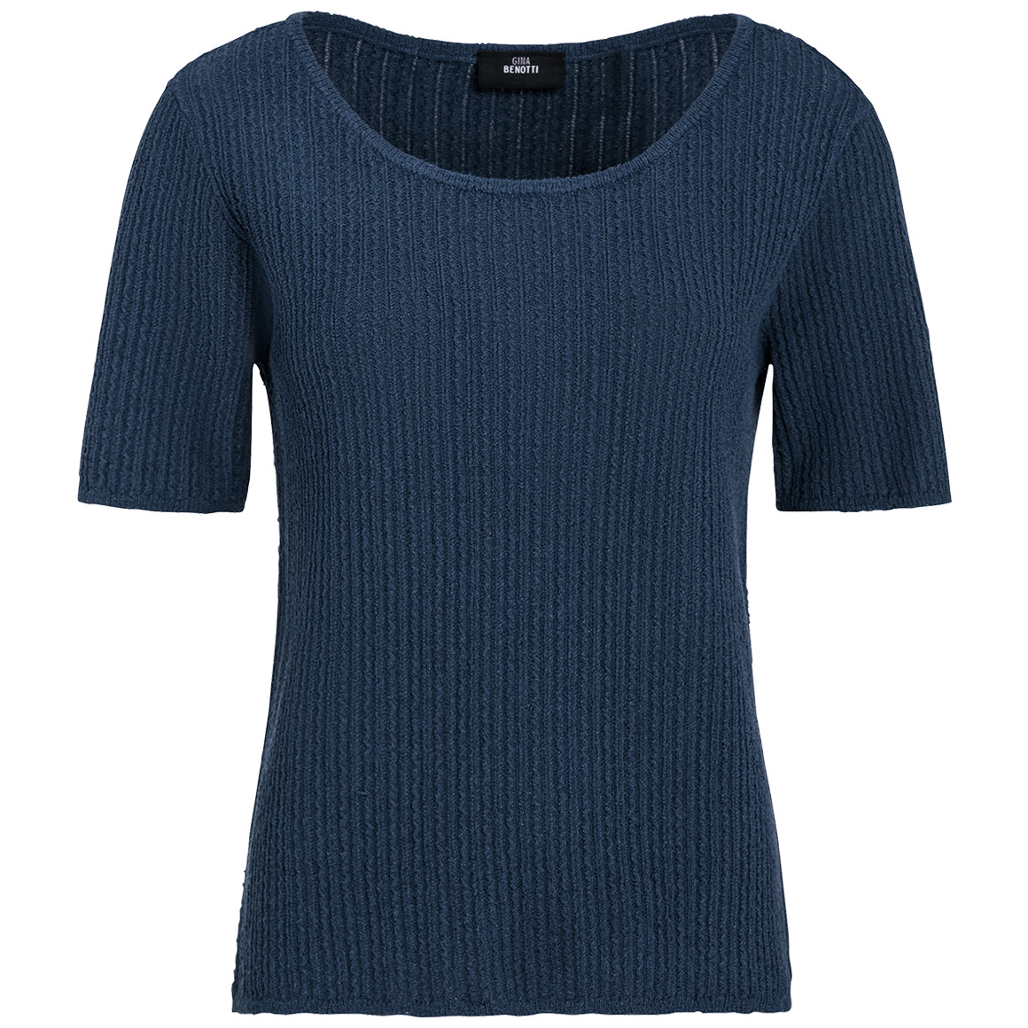 Gina Benotti Damen Shirt mit Strukturmuster dunkelblau