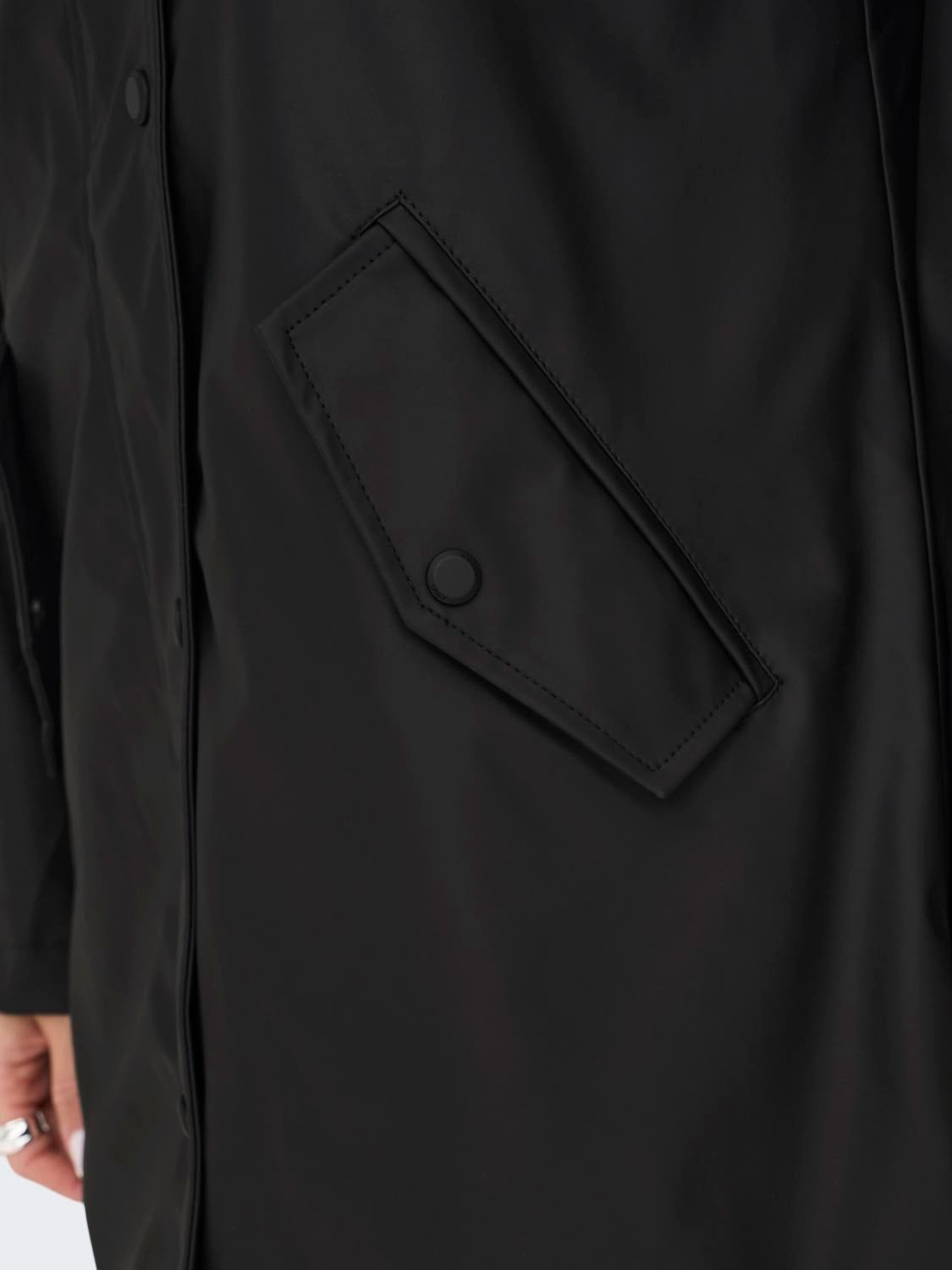 ONLSALLY Regenmantel Black