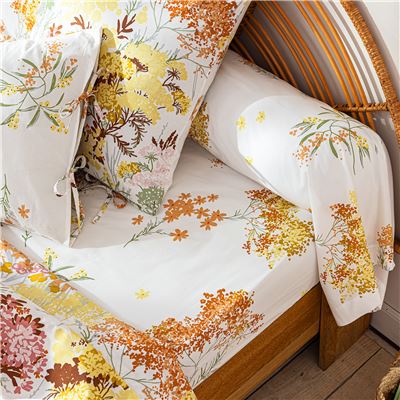 Linge de lit motif bouquets