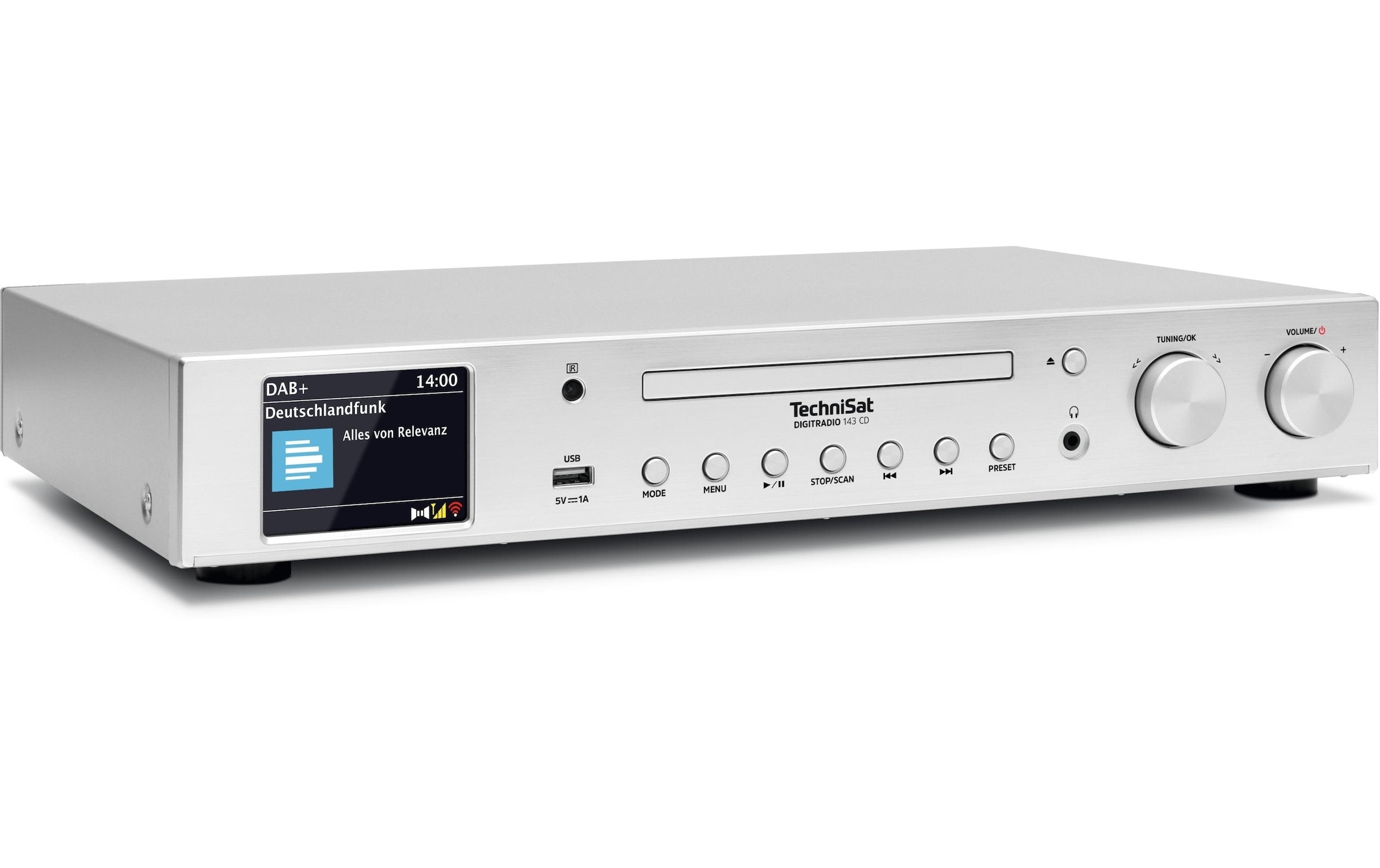 TechniSat Digitalradio (DAB+) »DigitRadio 143 CD V3« ( Digitalradio (DAB+) | FM-Tuner | Internetradio )