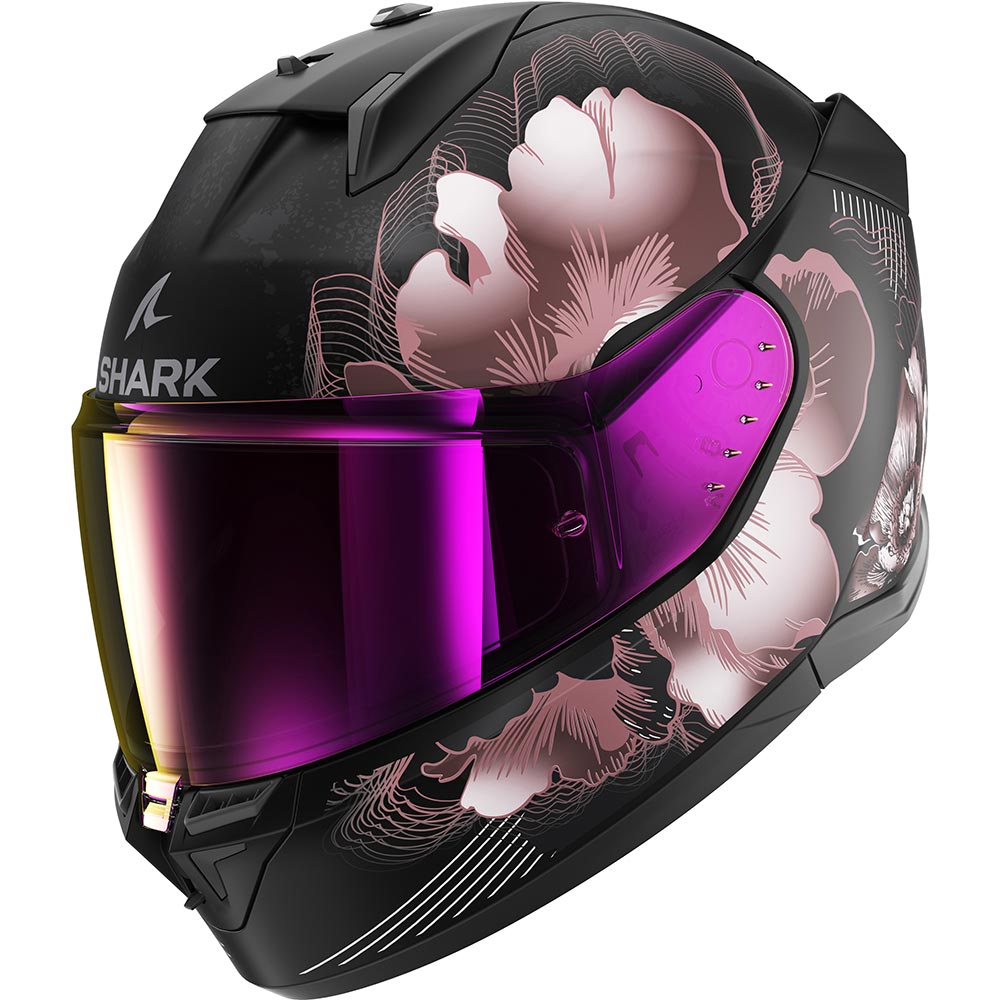 Shark - Casque D-Skwal 3 Mayfer Noir / Rose Clair / Mat