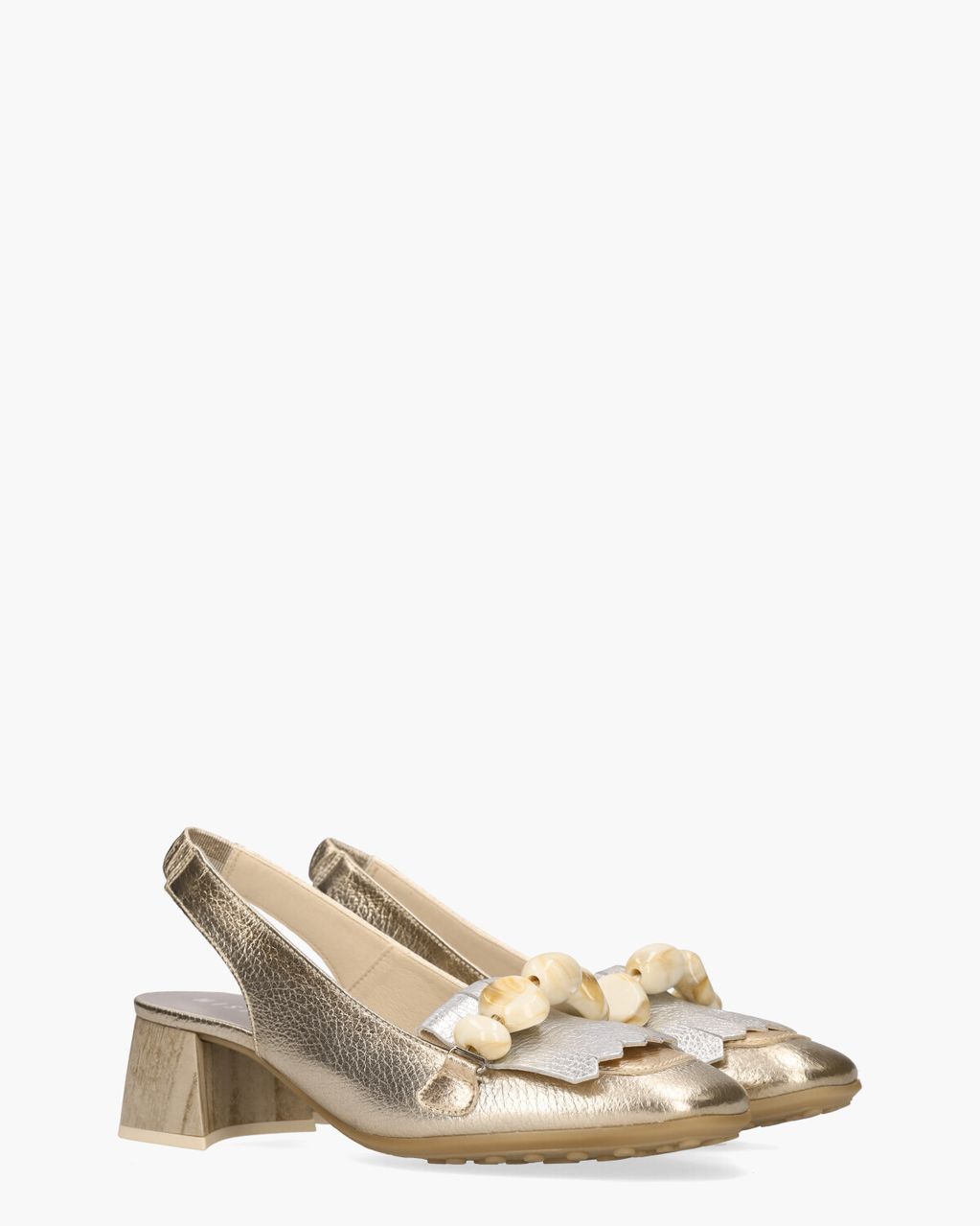 Hispanitas HV253945 Goud Dames Slingbackloafers