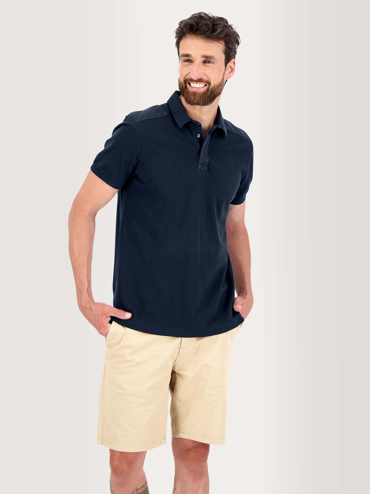Polo Homme Manches Courtes Marine