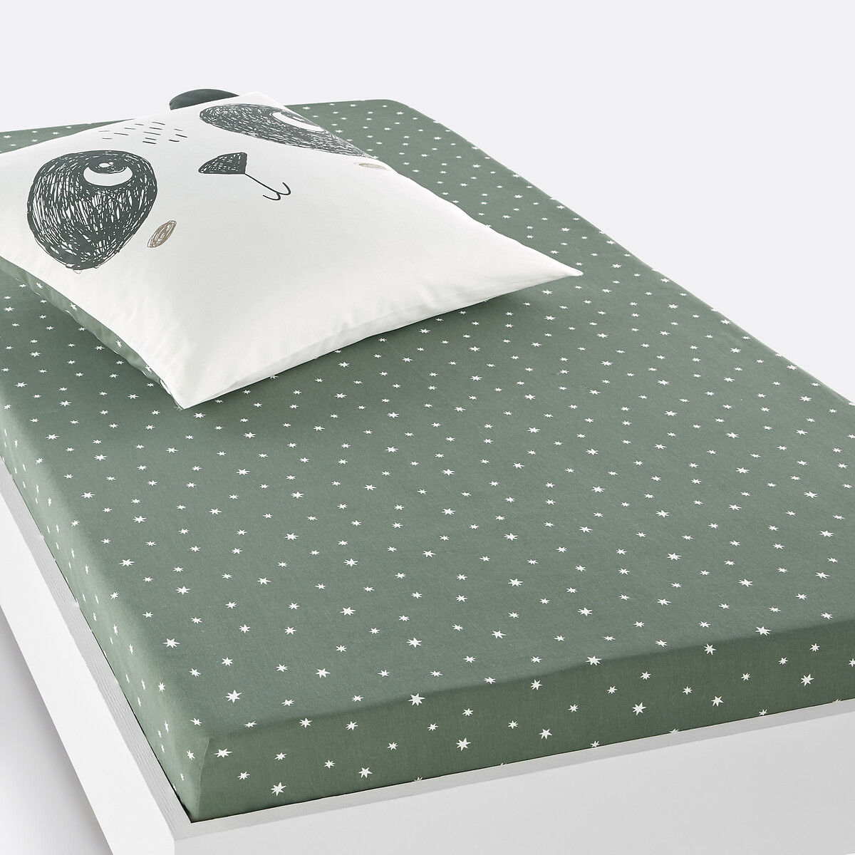 LA REDOUTE INTERIEURS<br>Lençol de algodão, Panda Mania