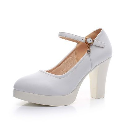 Freesia - Enkelband Platform Blokhak Pumps
