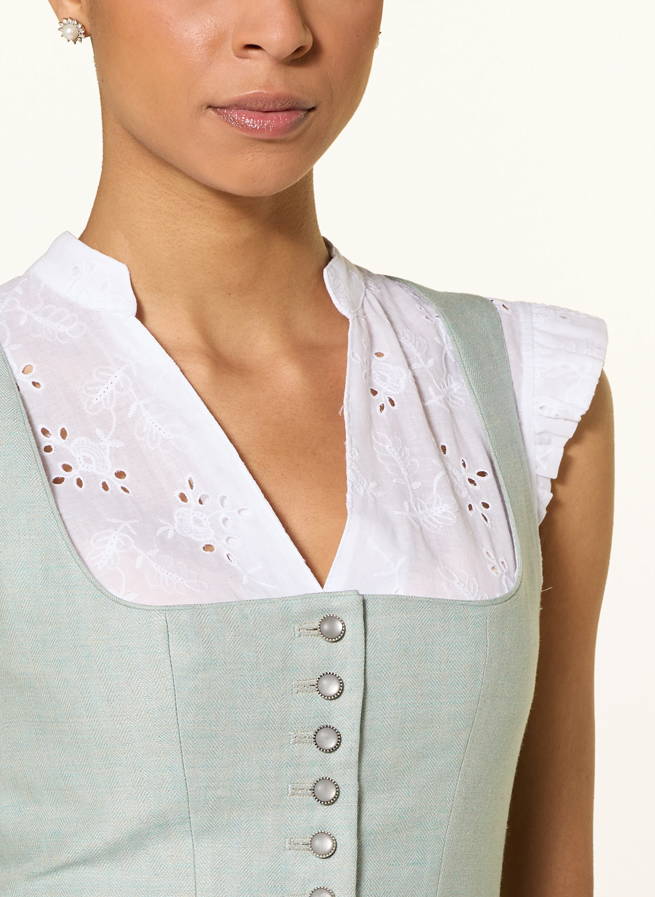 Hammerschmid Dirndlbluse ANJA mit Lochspitze