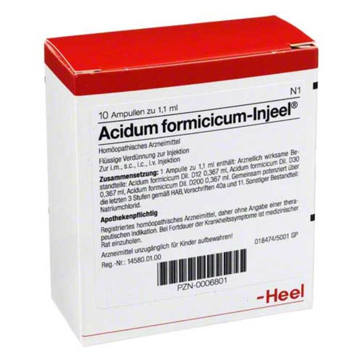 Acidum formicicum Injeel Ampullen, 10 St