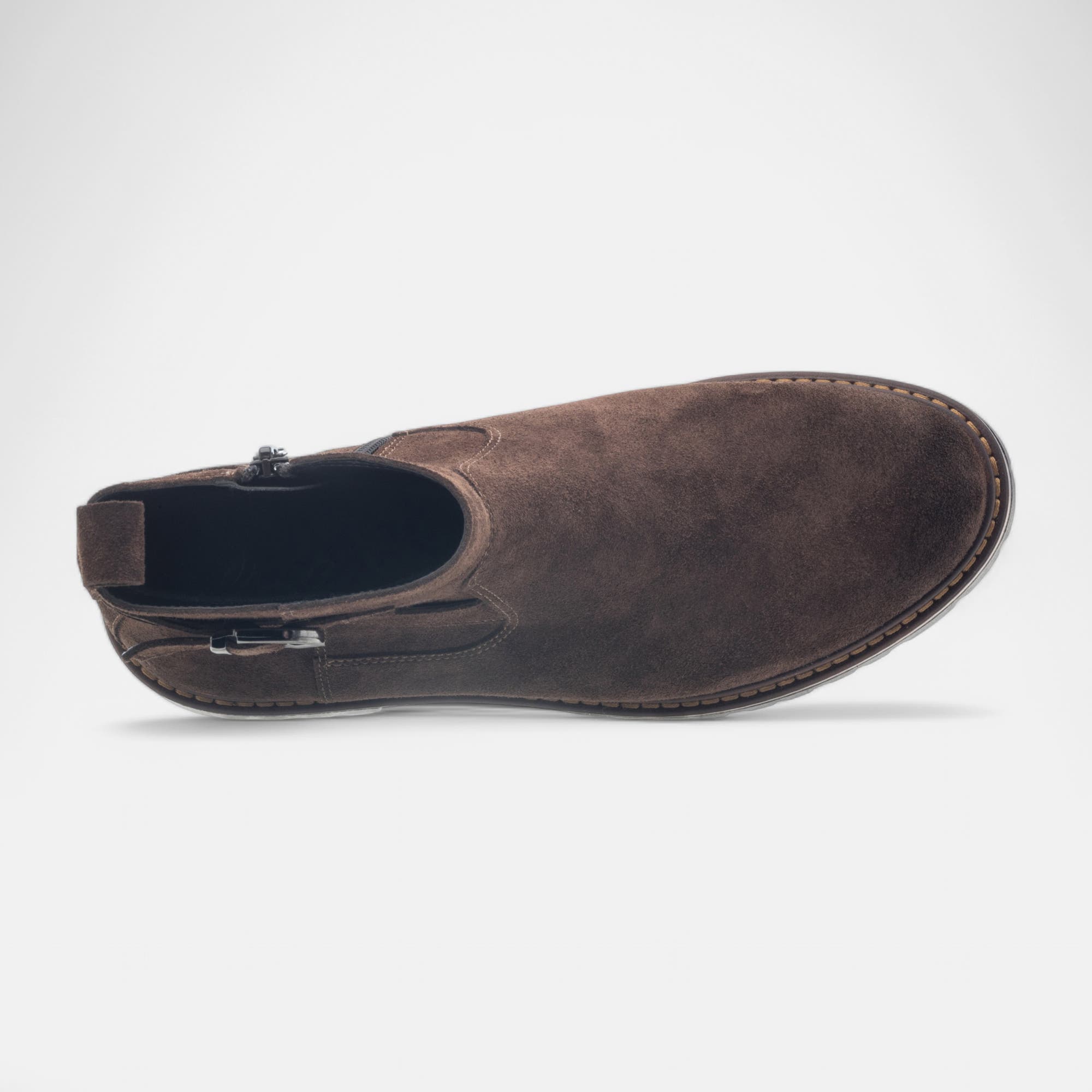 Boots Femme en cuir marron
