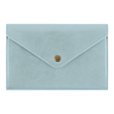 Oberthur Naples - Cahier de notes - A6 (105 x 148 mm) - 72 feuilles / 144 pages - doublé (6,5 mm) - verdigris - polyuréthane (PU)