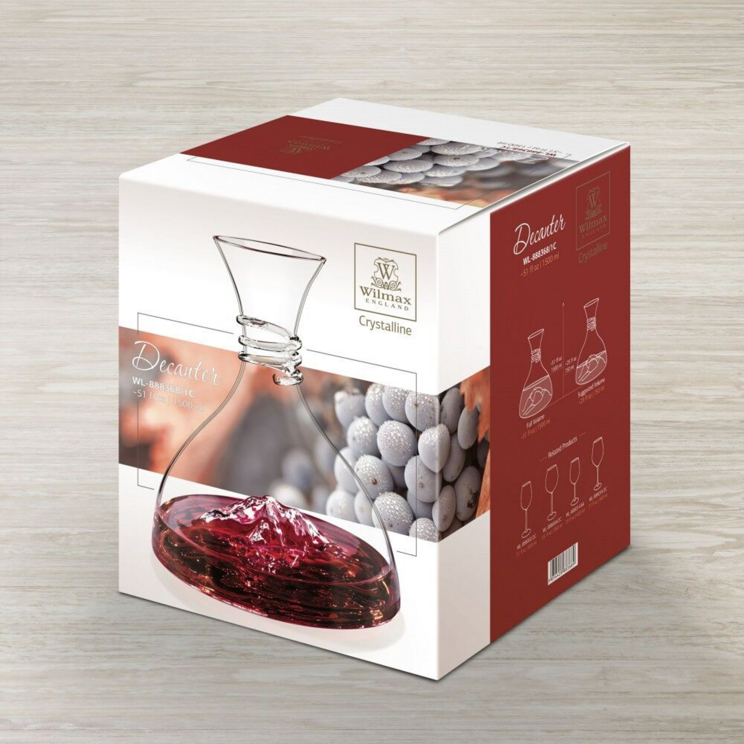 Eleganter mundgeblasener Weindekanter – 1500 ml, bleifrei