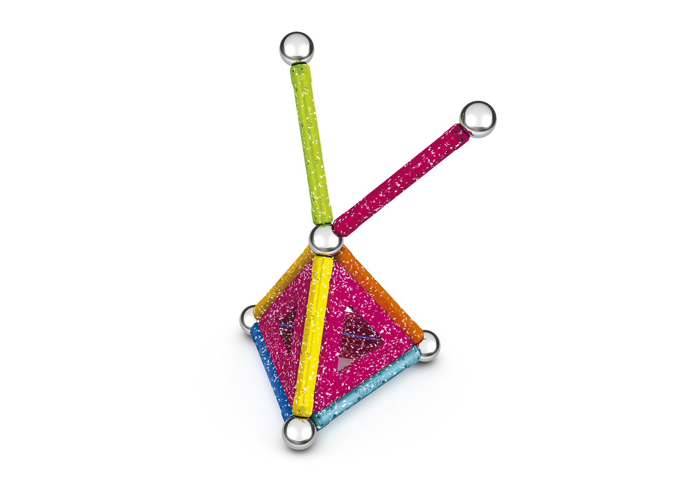 GLITTER RECYCLED GEOMAG 22 PEÇAS