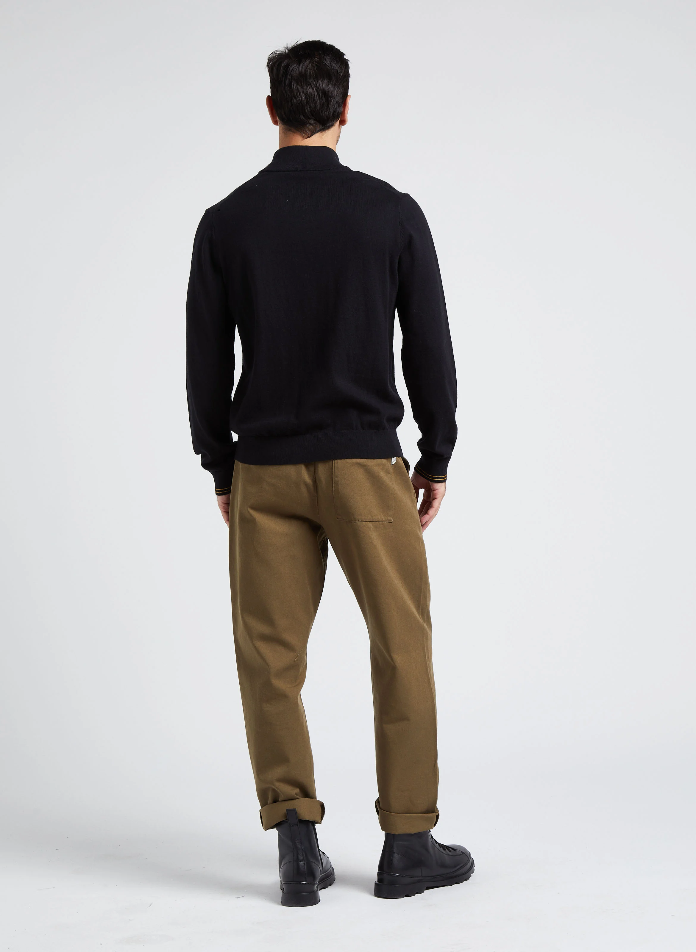 Pantalon droit en coton biologique| Vert