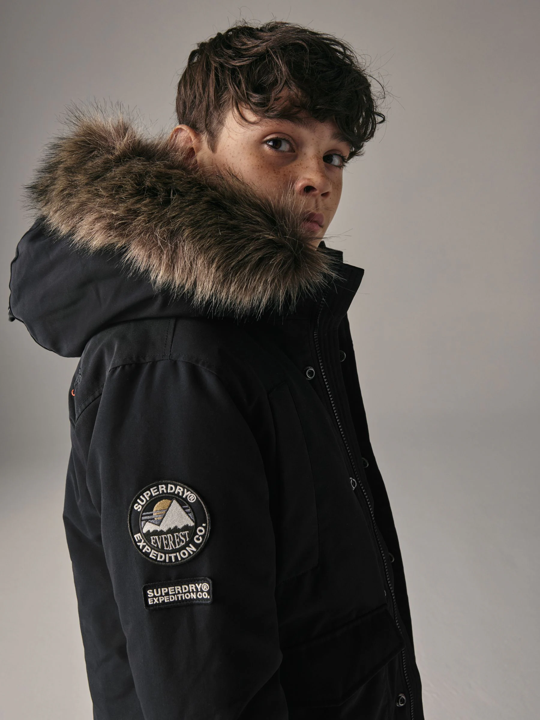 Zwart - Superdry Everest parka