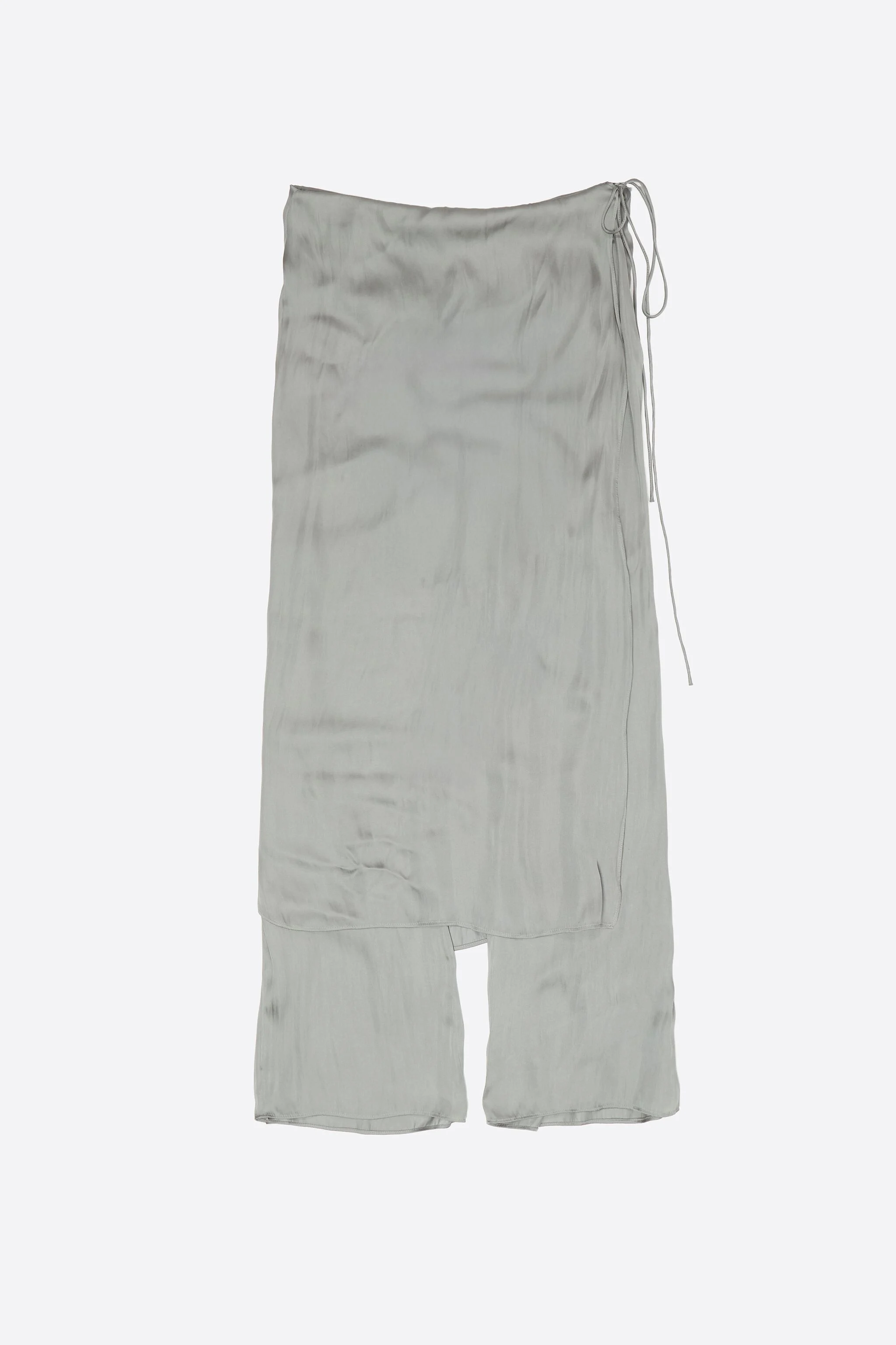 saia-calça fluida prateada