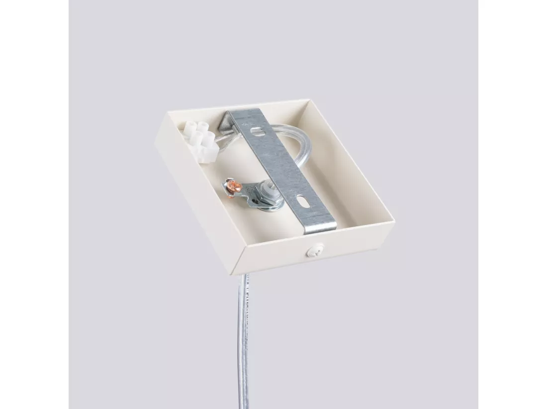 Lampe à suspension Pastelo moderne en acier - 1 sources lumineuses - L.8 x H.114 cm - beige