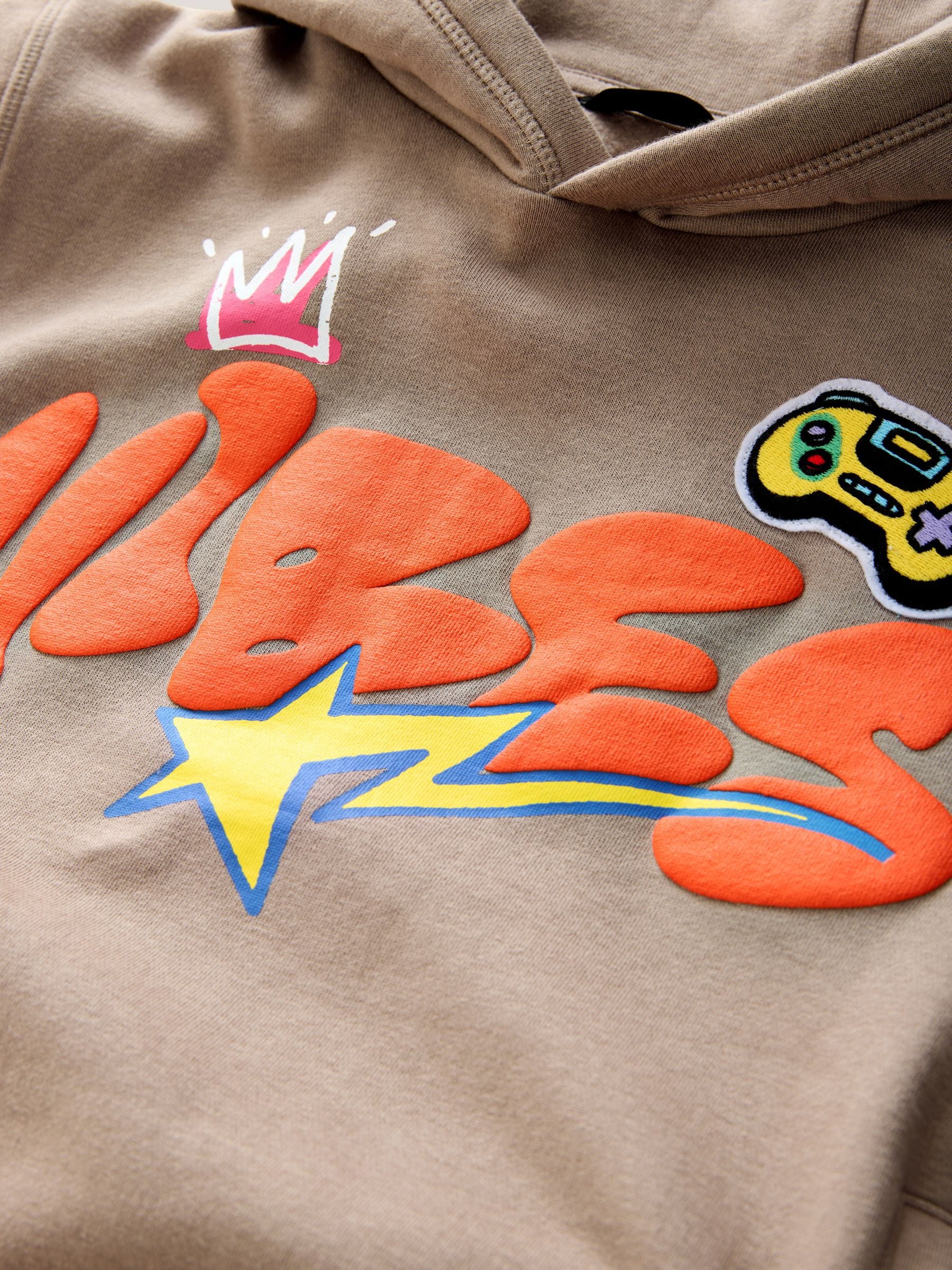 Kiezelkleurig Vibes - Grafische print hoodie voor oudere jongens (3-16jaar)