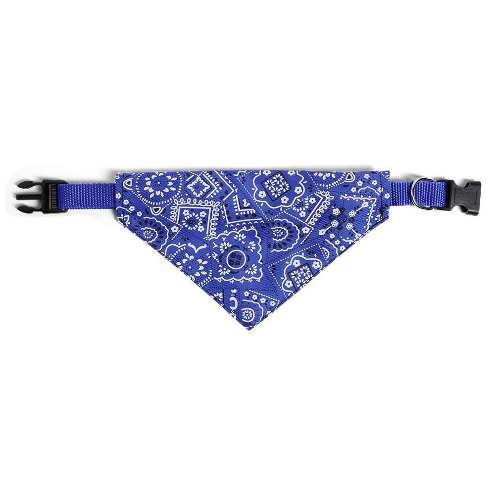 Collier bandana pour chien taille M polyester bleu