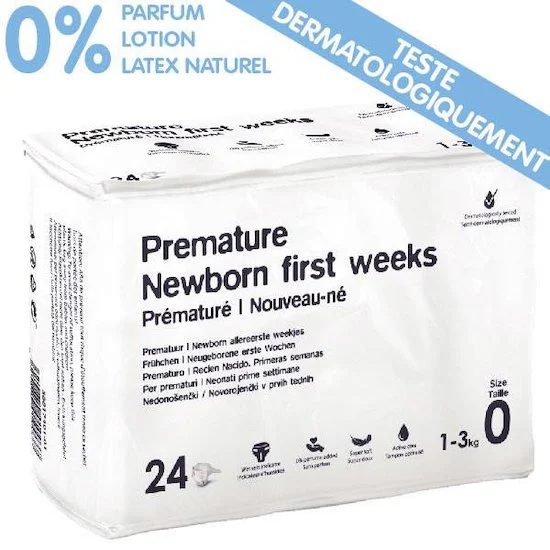 Couches prématuré 1/3kg   Blanc        Pack de 24   de               Baby Charm