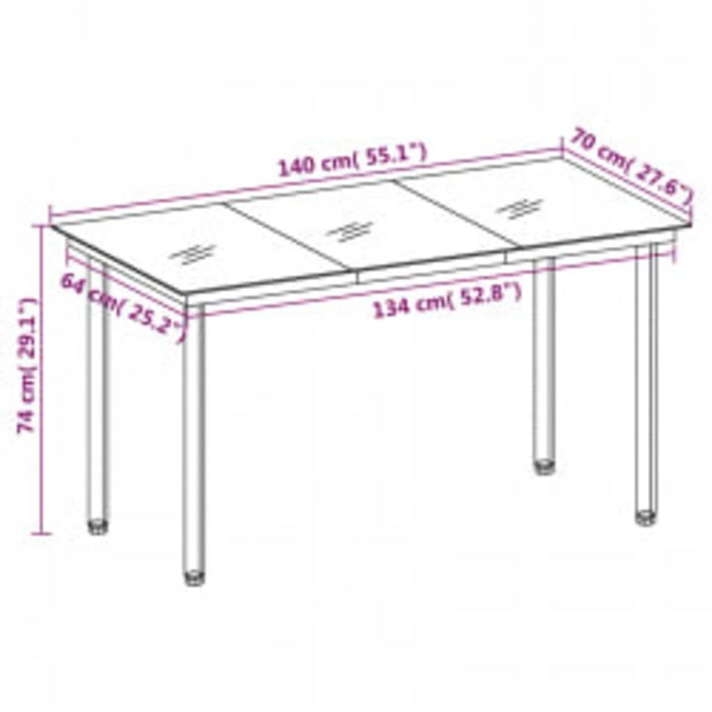 Ensemble de salle à manger de jardin meuble extérieur avec coussins 5 pièces noir