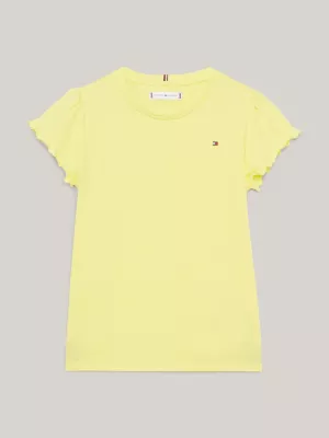 Blusa essencial de corte justo com mangas franzidas