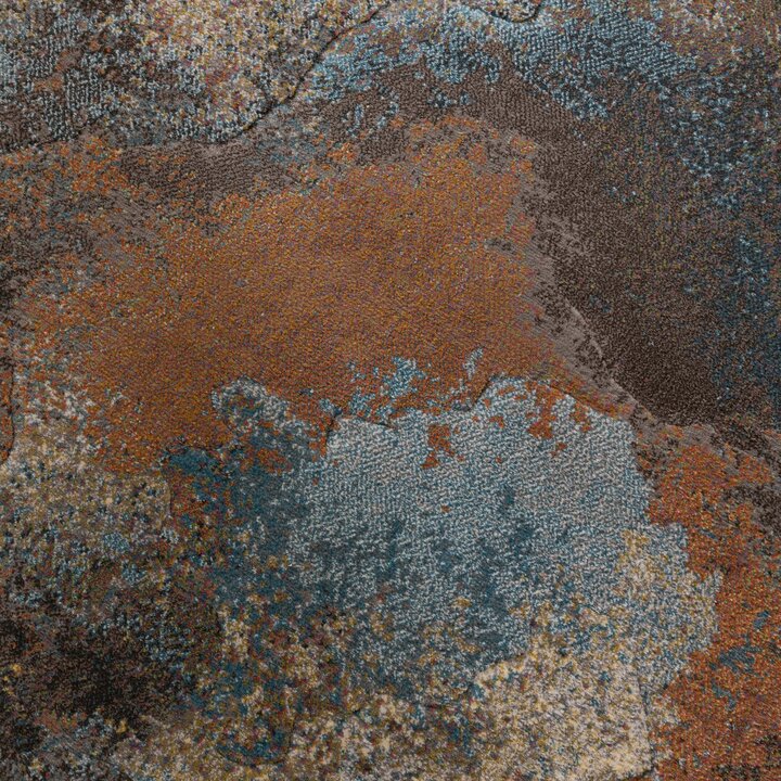 Industrieel vloerkleed - Raphael Blauw/Terra