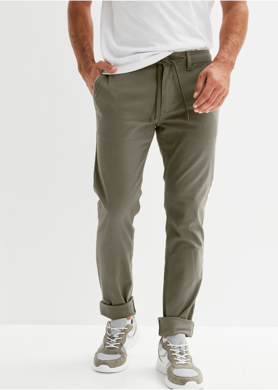 Pantalon chino extensible Slim Fit, Straight